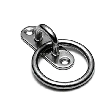 China Supplier of 6mm Marine Hardware Stainless Steel Oval Eye Plate with Ring