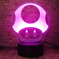 Game Super Mario 1 Up Yoshi Boo Ghost Long Tongue White Mushroom Charm 7 Color Change LED Night Light Boys Child Xmas Toys Decor