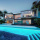 Fiber optics swimming pool perimeter lighting