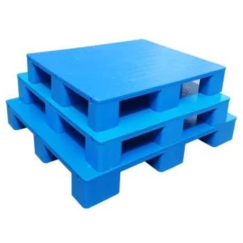 4-Way Single Face Collapsible Plastic Pallet 800x600x140mm for Warehouse Storage