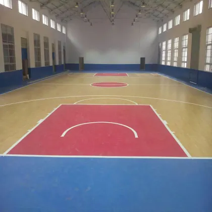 PVC Sports Roll Mat basketball flooring