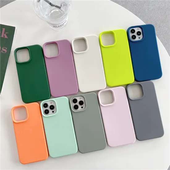 Custom Color Soft Silicone Shockproof Phone Case for iPhone 11/12/13/14/15/16 Pro Max Plus