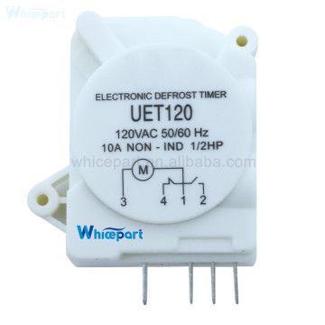 Electronic Freeze Defrost Timer for Refrigerator Parts: UET120, 120V, 50/60HZ, 10A, 1/2HP