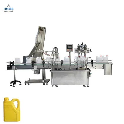 Engine Oil Filling and Labeling Machine Line