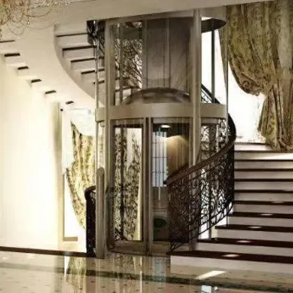 Villa Round Residential Glass Elevators Panoramic Elevator