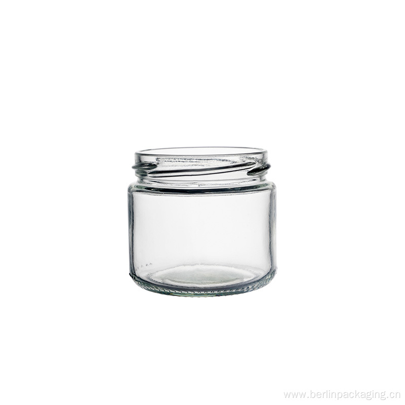 210ml Straight Sided Short Glass Jar