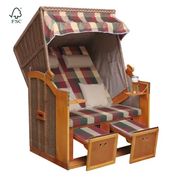 High-Quality Wooden Outdoor Chairs: Luxury Lounge Chairs for Camping and Strandkorb Experiences