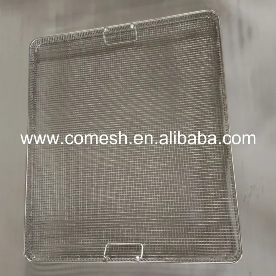 Square Hole Stainless Steel Wire Mesh Tray