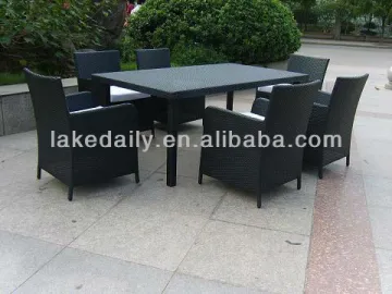 Outdoor rattan dinning set