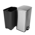 Rectangular Modern Stainless Steel Pedal Garbage Bin