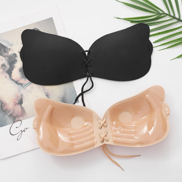 Bentuk sayap silikon pelekat bra push-up yang tidak kelihatan