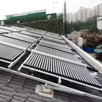 12tubes Glass Pipe Unpressurized Vacuum Tube Solar Collector for Hotel and School Hot Water Supply