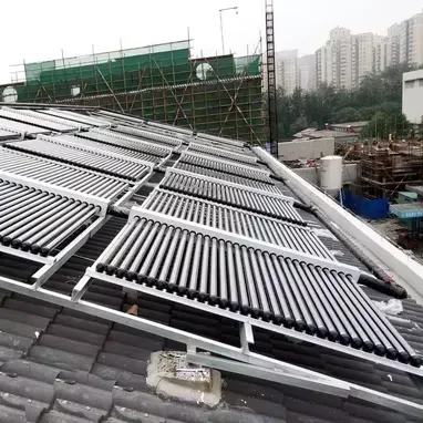 12tubes Glass Pipe Unpressurized Vacuum Tube Solar Collector for Hotel and School Hot Water Supply