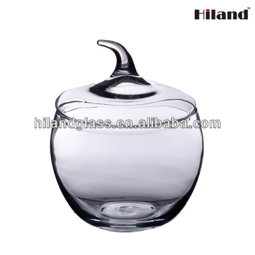 Promotional clear glass storage jar