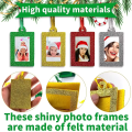 Elegantes decoraciones mini de fieltro para marcos de árboles navideños