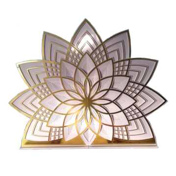 Luxus Gold Holzblume Form Hochzeits- und Party Hintergrunddekorationen