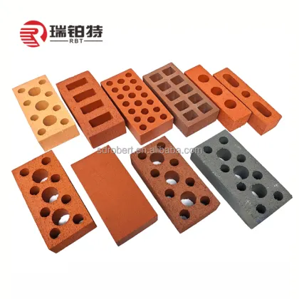 Red Perforated Clay Bricks for Construction