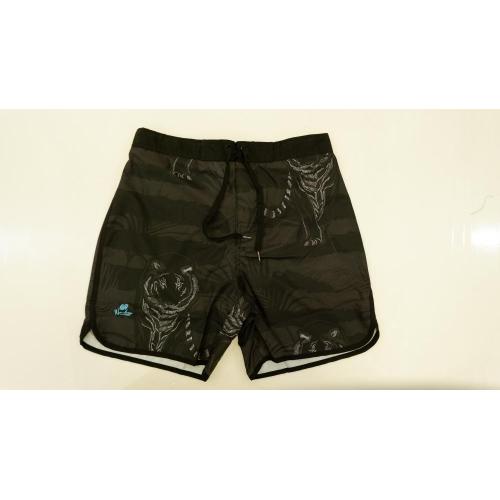 Mens Walking Beach Pants Striped men's beach shorts with tiger print Supplier