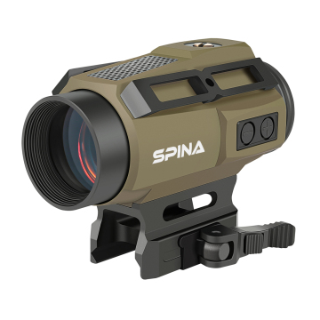 SPINA OPTICS 1x30 Waterproof Dual Reticle Solar-Powered Red Dot Sight for Hunting