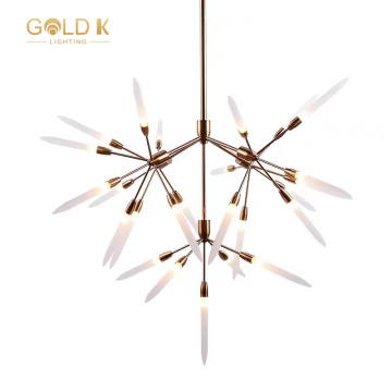 Nordic Glass Modern Simple Ceiling Light Chandelier for Bedrooms and Corridors