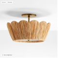 Raffia Flush Mount Kids Ceiling Light