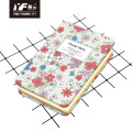 Cuaderno de tapa de metal lindo estilo flor