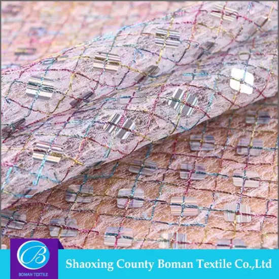 Cheap fabric supplier 2015 new Soft Embroidery sequin mesh sheer