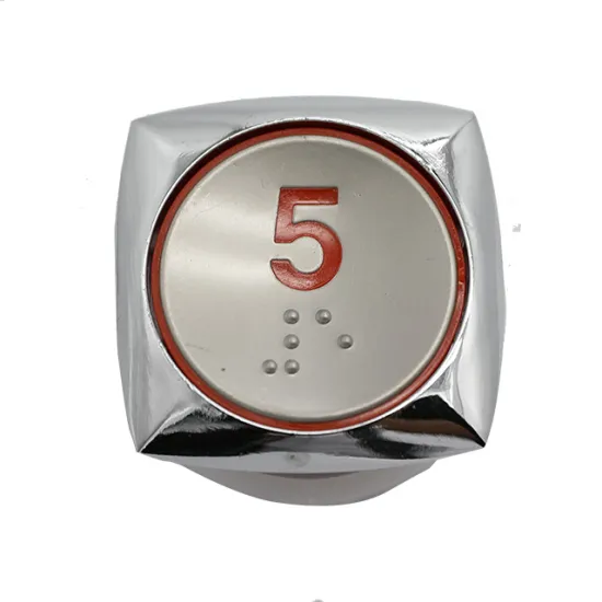 Red Blue Kirsite Parts Anti-Vandal Panel Elevator Start Button