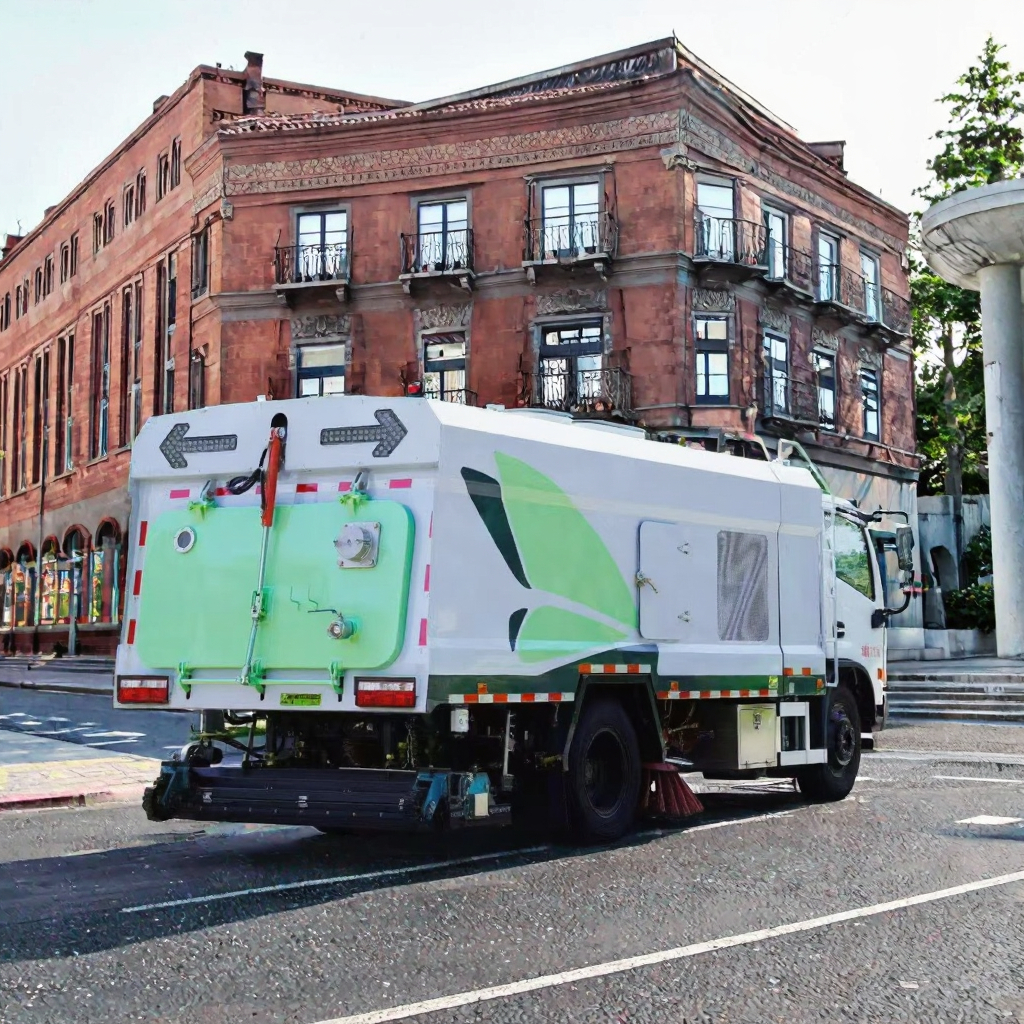 Powerful Dust Control Road Sweeper with Vacuum System