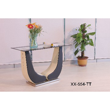 black&white metal tea table with PU