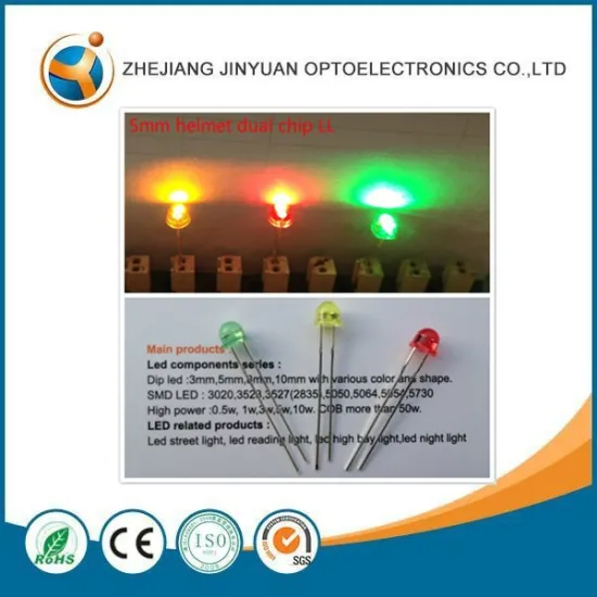 5mm helmet leds with dual chip yellow