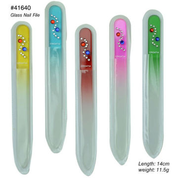 Crystal Glass and Rhinestone Nail File