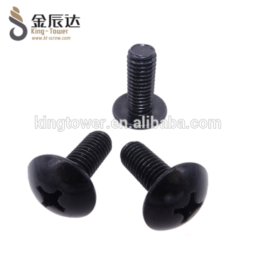 black galvanized hardened steel ski boot machine screws