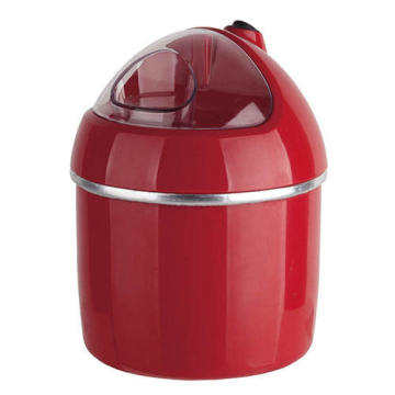 Elektrische Mini -Eismaishersteller 0,8 l - kleine rote Eismaschine für Zuhause