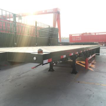 40 Ft 3 Axle Container Carry Semi Trailer Flatbed