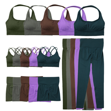 Activewear النسائية المخصصة: مجموعة الكاميسول Halter Bra و Prockit Leggings Leggings