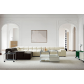 Muebles modernos de mediados de siglo marco de acero inoxidable sillón de cuero negro sillón