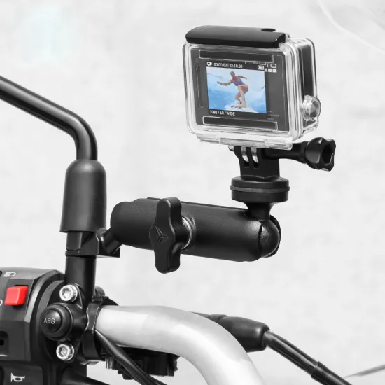 Motorcycle Bike Camera Holder - Rearview Mirror Mount Bracket for GoPro Hero Series