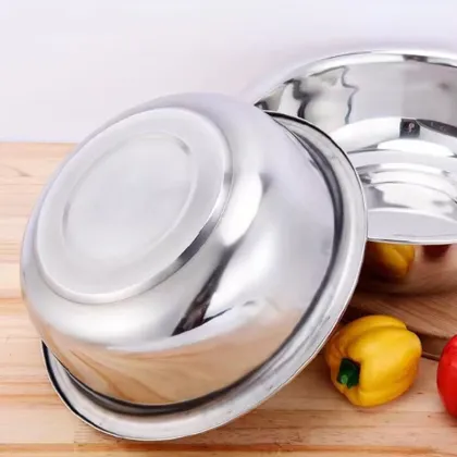 Extra Large Stainless Steel Kitchen Prep Mixing Bowls with Deeper Edge