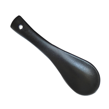 Wholesale Black Matte Porcelain Chinese Long-Handled Spoon