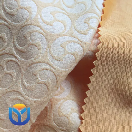 100% polyester warp knitted tricot brush fabric super poly Triacetate embossed