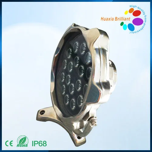 120° 12v 18w Underwater Led Lights Rohs / Ce , Submersible Led Fountain Lights