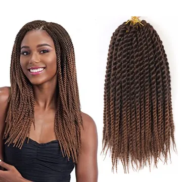 Senegalese Ombre Synthetic Crochet Hair Thick Twist Braiding Hair Extensions Smooth And Soft Crochet Twist Hair Braids