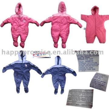 Baby's winter romper stock