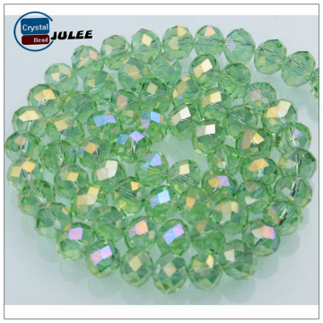 China faceted glass beads rondelle beads 6mm plating AB color beads for jewelry