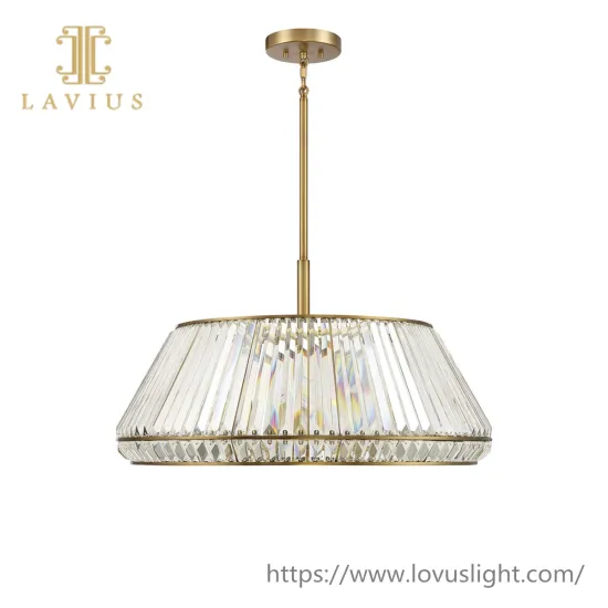 Light luxury high quality crystal chandelier Modern design custom crystal pendant light for dinning room