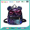 Ears Bowknot sequins backpack