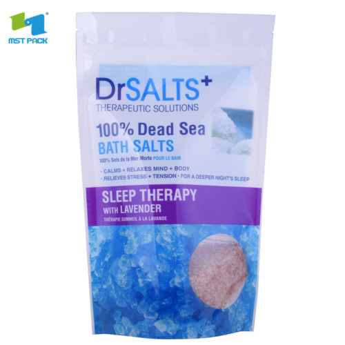 plastic zip lock packaging custom bath salt bag