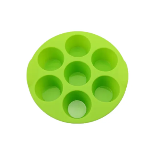 Muffin Pan - 6 Cup 100% Pure Food Grade Silicone Standard Size Muffin Cupcake Baking Pan - Non-Stick, Flexible, Easy To Clean,