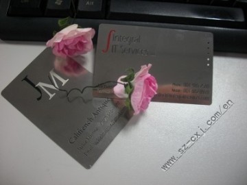 Etched Stainless Steel Business Card